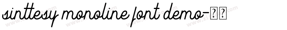 sinttesy monoline font demo字体转换